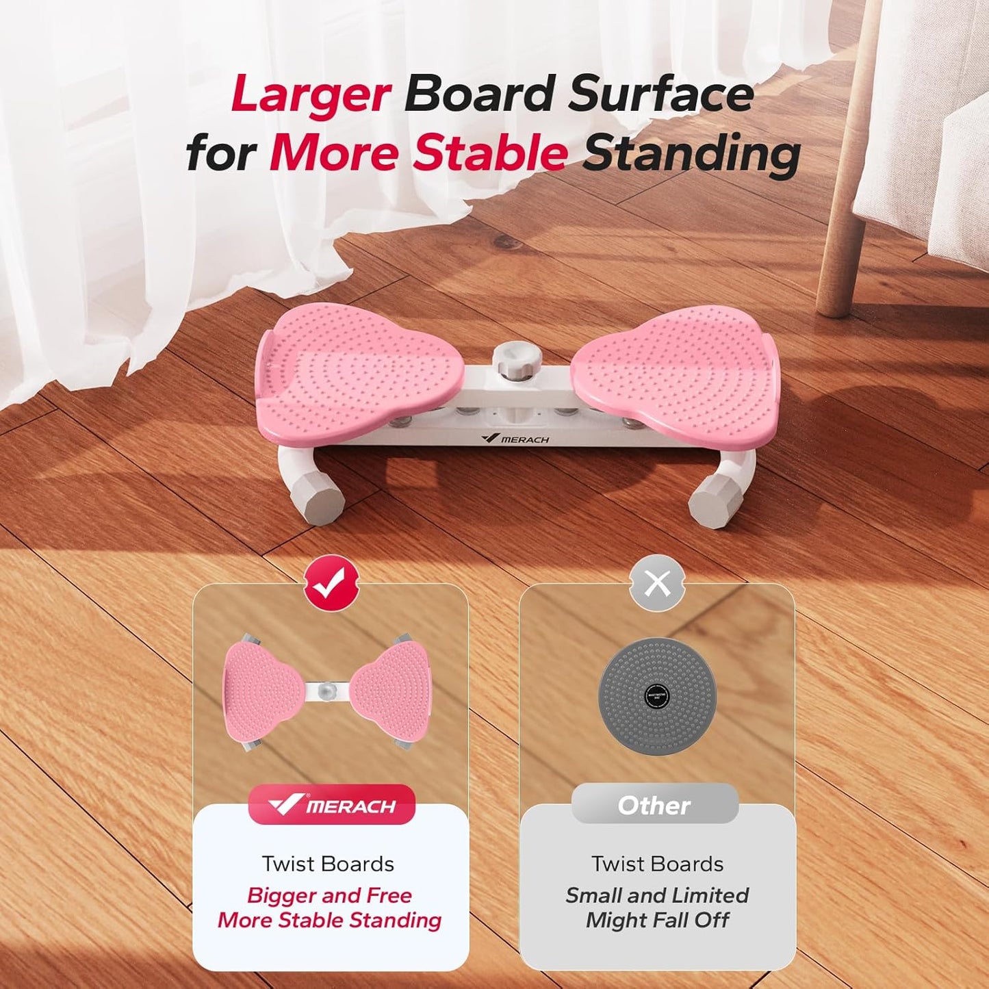 Waist Twister Machine Exercise, Ab Twist Board,300 Lbs Capacity | Slimmer Waist & Toned Abs, 300 Lbs Capacity, Two-Pedal Design, Double Anti-Slip, Noiseless Use