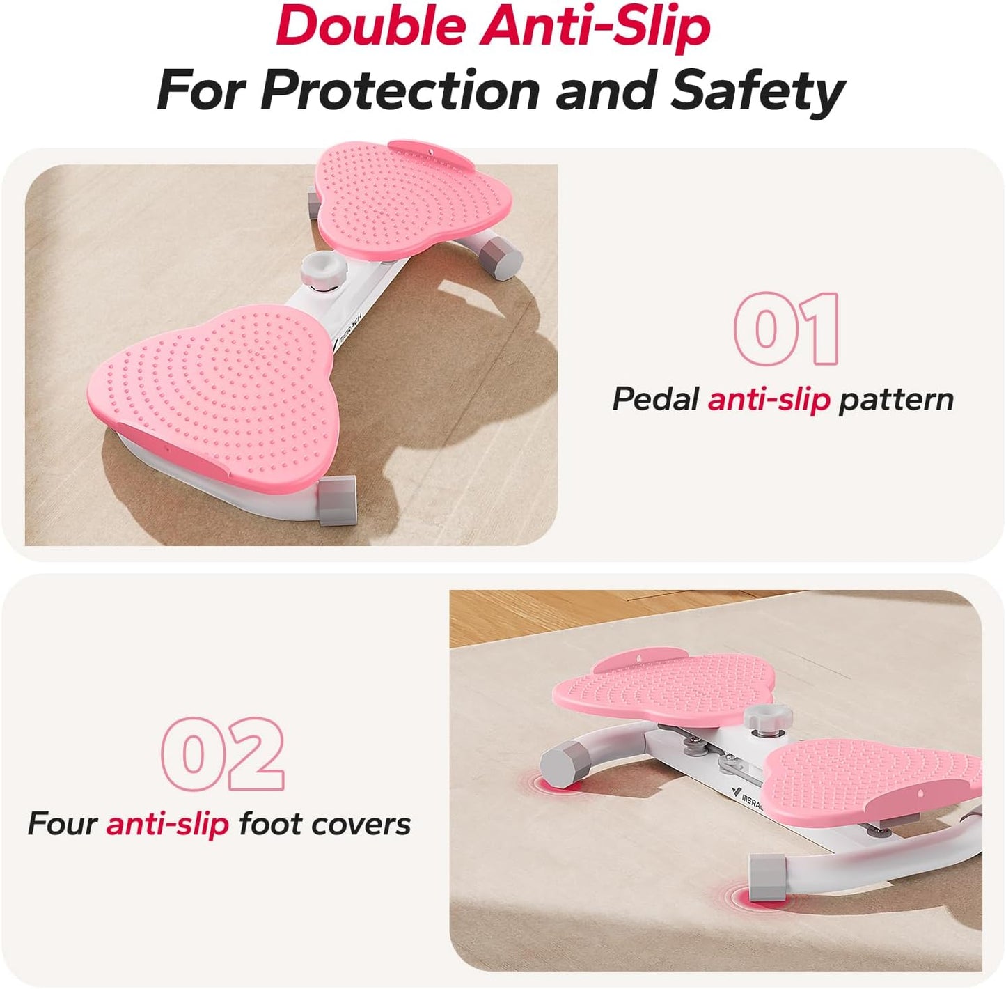 Waist Twister Machine Exercise, Ab Twist Board,300 Lbs Capacity | Slimmer Waist & Toned Abs, 300 Lbs Capacity, Two-Pedal Design, Double Anti-Slip, Noiseless Use