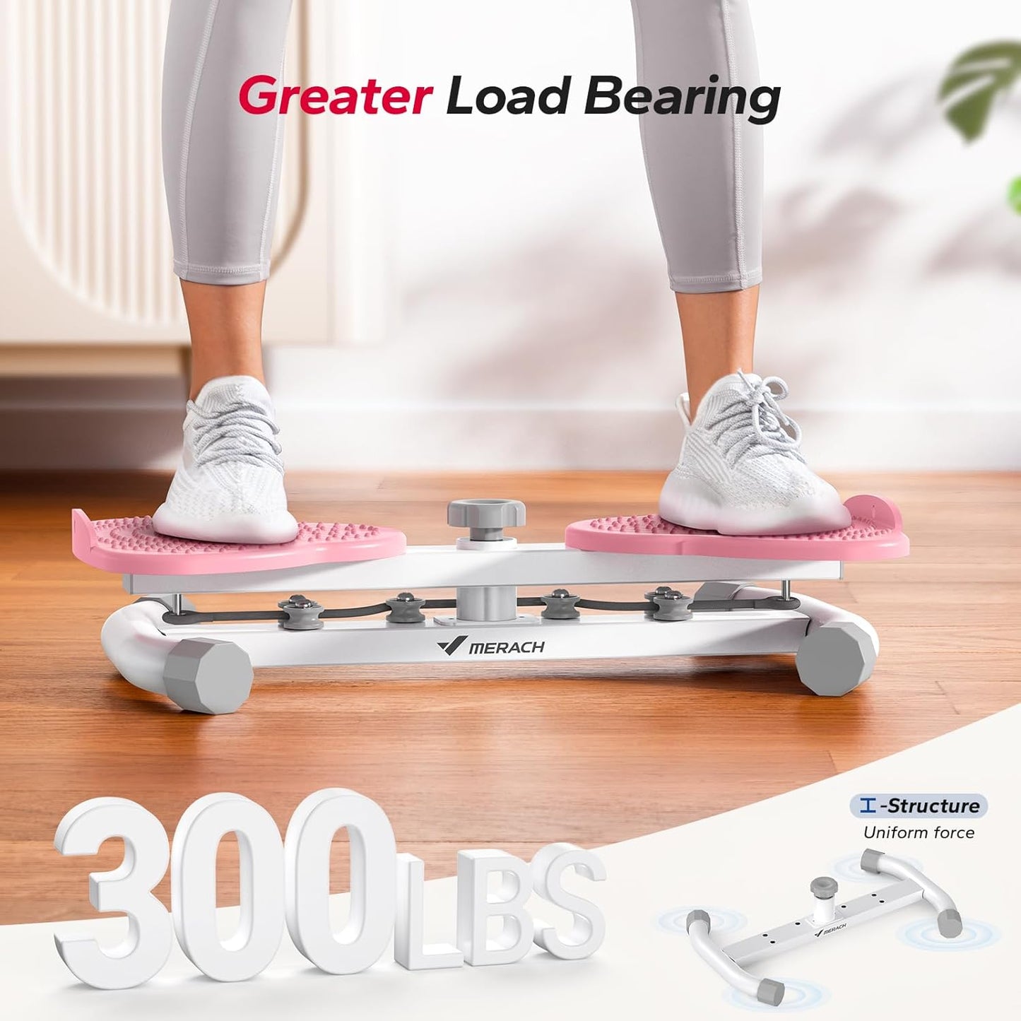 Waist Twister Machine Exercise, Ab Twist Board,300 Lbs Capacity | Slimmer Waist & Toned Abs, 300 Lbs Capacity, Two-Pedal Design, Double Anti-Slip, Noiseless Use