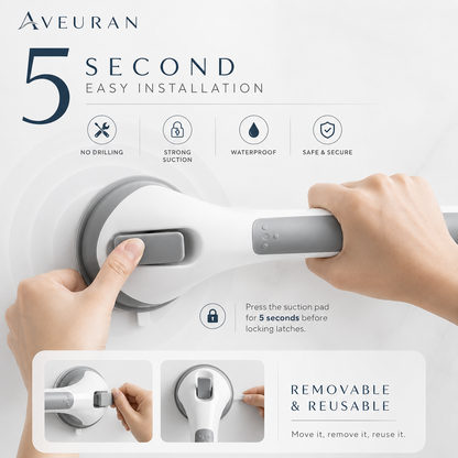 Aveuran Anchor™ - No-Drill Bathroom Support Bar