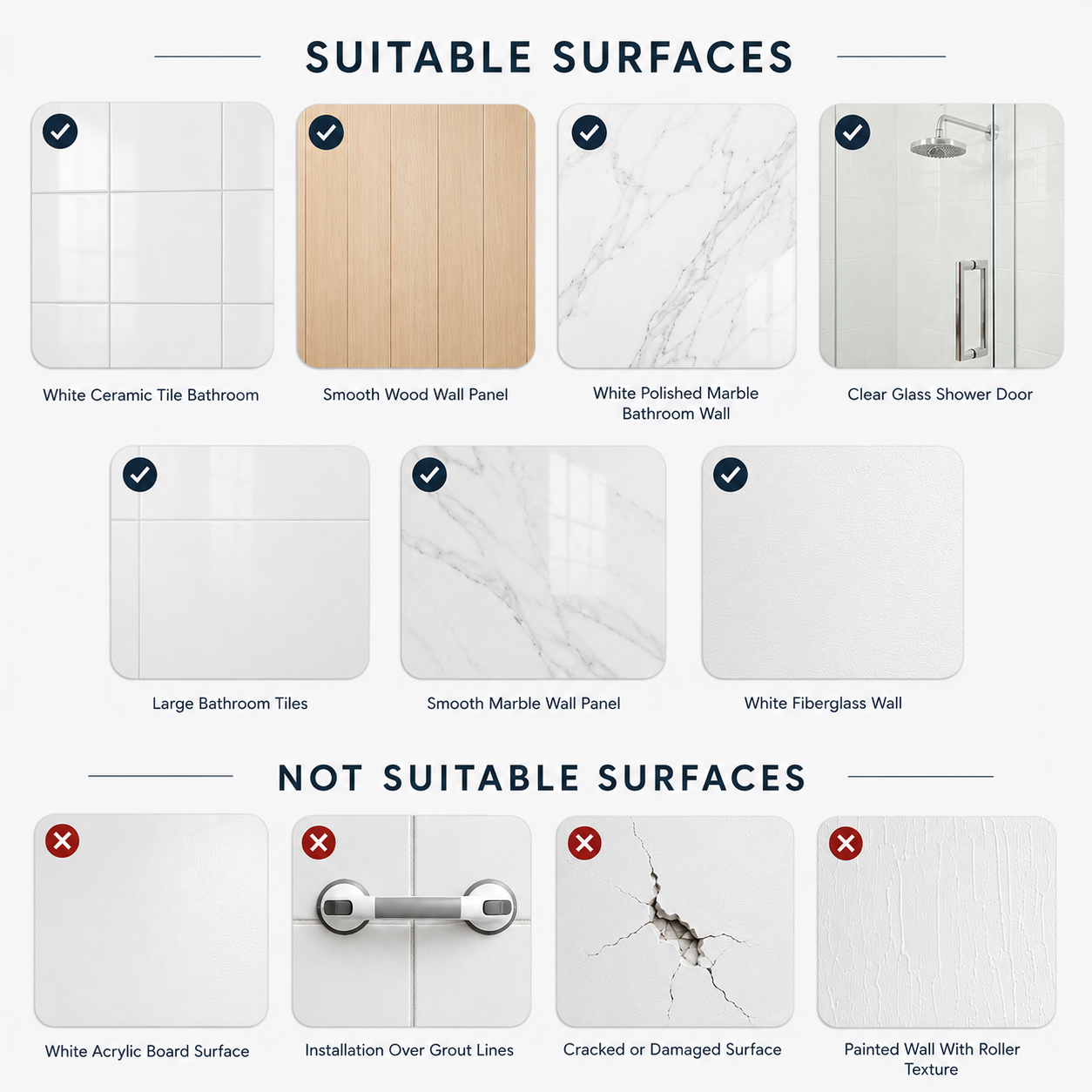 Aveuran Anchor™ - No-Drill Bathroom Support Bar