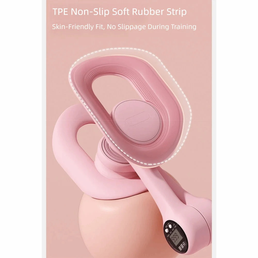 Non-Slip Thigh Master with Counter 360° Rotatable Adjustable Strength Hip Training Device Portable Comfortable Grip