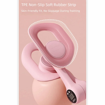 Non-Slip Thigh Master with Counter 360° Rotatable Adjustable Strength Hip Training Device Portable Comfortable Grip
