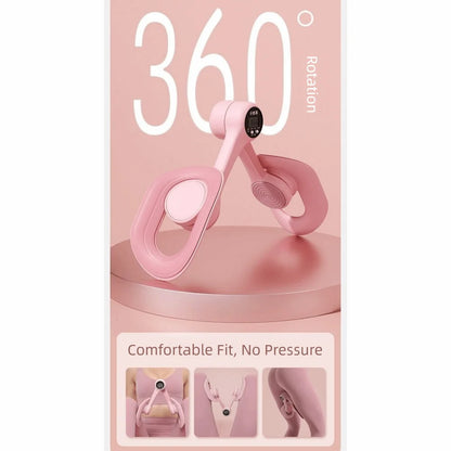 Non-Slip Thigh Master with Counter 360° Rotatable Adjustable Strength Hip Training Device Portable Comfortable Grip